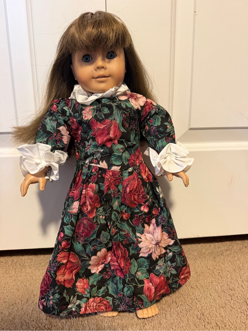 American Girl Doll with homemade dress